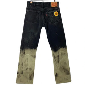 Levis 517 Bootcut Flare Jeans Waist 30 Womens 10 Handmade Upcycled Black Levi’s